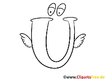 Ü Deutsche Buchstaben zum Ausmalen