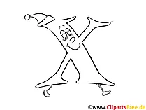 X Ausmalbild ABC