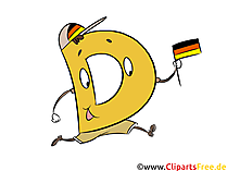 D Alphabet-Vorlage zum Drucken