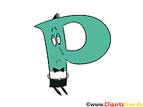 P Buchstabenvorlage Schablone