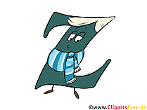 Z Alphabet-Bilder zum Ausdrucken