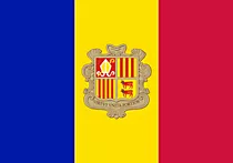 Andorra Fahne - Flaggen Bilder zum Drucken