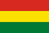Bolivien Flagge Rot, Gelb, Grün zum Drucken