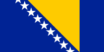 Bosnia und Herzegovina Fahne zum Drucken