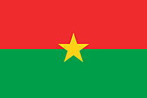 Burkina Fasos Flagge kostenlos