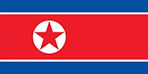 Nordkorea (Demokratischen Volksrepublik Korea) - Norkoreanische Fahne zum Drucken
