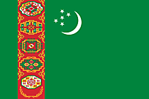 Turkmenistan Flagge zum Drucken