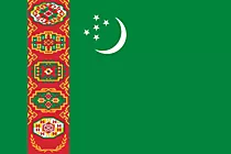 Turkmenistan Flagge zum Drucken