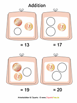 Addieren Euromünzen Geld Unterrichtsmaterial für Grundschule