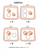 Druckvorlage für Mathematik in der 1. Klasse in der Grundschule