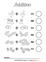 Addition Druckvorlage für Grundschule