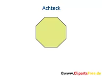 Achteck geometrische Körper Vorlagen