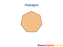 Heptagon, Siebeneck Arbeitsblatt Geometrische Formen kostenlos