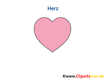 Herz Geometrische Formen Arbeitsblatt für Grundschule