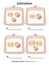 Druckvorlage Rechnen mit Geld in der Grundschule