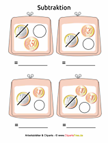 Rechnen mit Euro Vorlage zum Ausdrucken