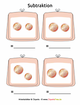 Vorlage zum Ausdrucken Rechnen mit Geld Subtraktion