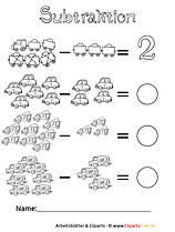 Subtraktion Matematikopgaver