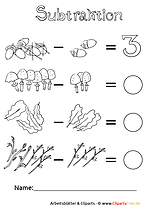 Subtraktion bis 20 für Klasse 1 als PDF zum Drucken