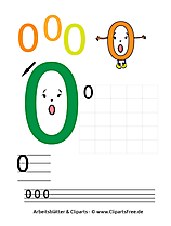 0 - Zahlen lernen zählen Übungsblätter ausdrucken
