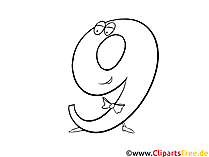 9 Ausmalbilder Ziffern