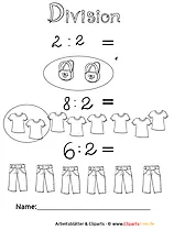 Mathe Unterrichtsmaterial Dividieren zum Drucken