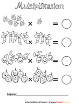 Multiplikation Druckvorlage kostenlos für Lehrer