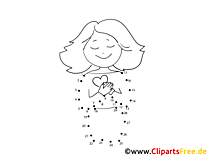 Arbeitssheets für Schule Malen nach Zahlen