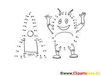 Zeichnen nach Zahlen Vorlagen