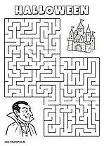 Dracula sucht Schloss Labyrinth zum Drucken