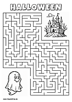 Gespenster sucht gruselige Burg Labyrinth zum Drucken