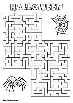 Kleine Spinne sucht ihr Netz Labyrinth zum Drucken