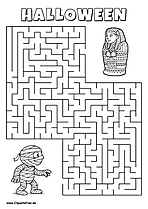 Mumie sucht Pharao-Sarkophag Labyrinth zum Drucken