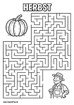 Bauer sucht Kürbis Labyrinth zum Drucken