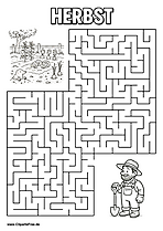 Gärtner sucht Garten Labyrinth zum Drucken als PDF
