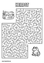 Labyrinth, Irrgarten 'Frosch sucht Weg zum Teich' drucken als PDF