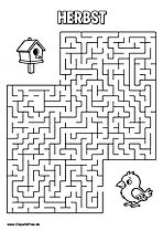 Labyrinth, Irrgarten 'Vogel und Vogelhaus' drucken als PDF