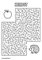 Rätsel-Irrgarten 'Igel sucht Apfel' download als PDF