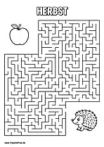 Rätsel-Irrgarten 'Igel sucht Apfel' download als PDF