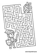 Labyrinth, Irrgarten als PDF-Bild 'Prinz und Prinzessin'