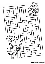 Labyrinth, Irrgarten als PDF-Bild 'Prinz und Prinzessin'