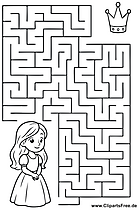 Labyrinth- und Irrgärten-Rätsel zum Thema 'Märchen'