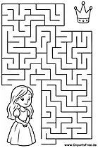 Labyrinth- und Irrgärten-Rätsel zum Thema 'Märchen'