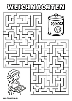 Mädchen sucht Keksdose Labyrinth zum Drucken