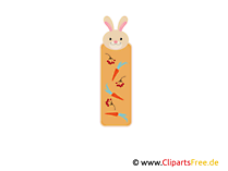 Lesezeichen Hase zum Drucken und Ausschneiden