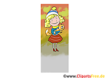 Lesezeichen Vorlagen für Mädchen herunterladen