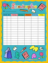 Druckvorlagen für Stundenpläne für Schule