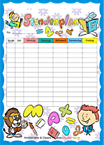 Stundenplan-Vorlagen PDF zum Download und Ausdrucken