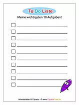 Einfache ToDo-Liste zum Ausdrucken