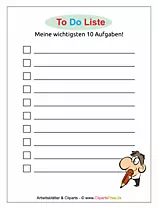 To Do Liste Vorlage zum Ausdrucken